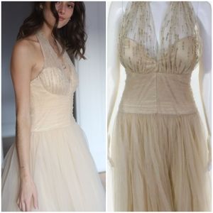 NWT $650 Badgley Mischka Dress Marilyn Monroe Gown Bridal Party